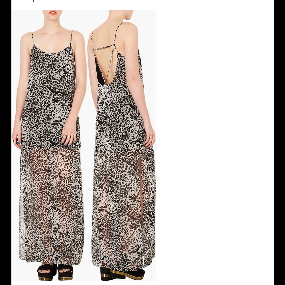 Topshop Leopard Maxi Dress NWOT